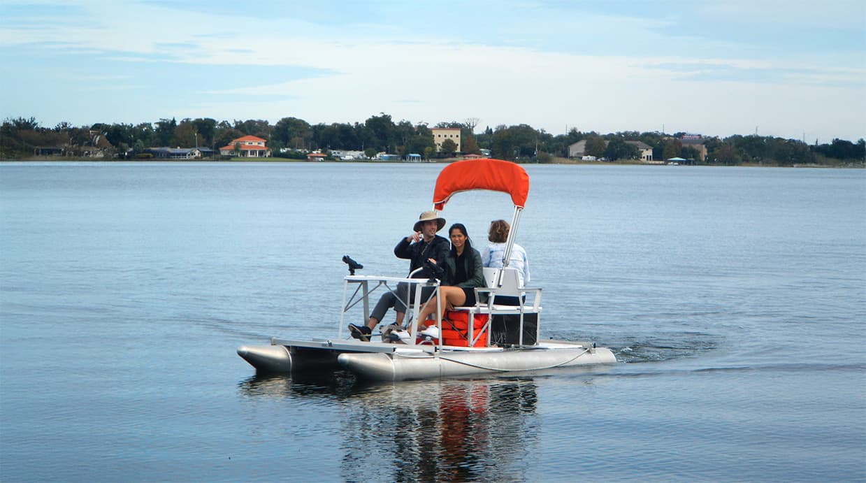 AquaCat paddle boat on Lake Fairview