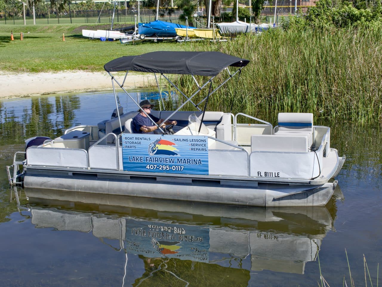 Upgraded premium pontoon boat on spring-fed Lake Fairview