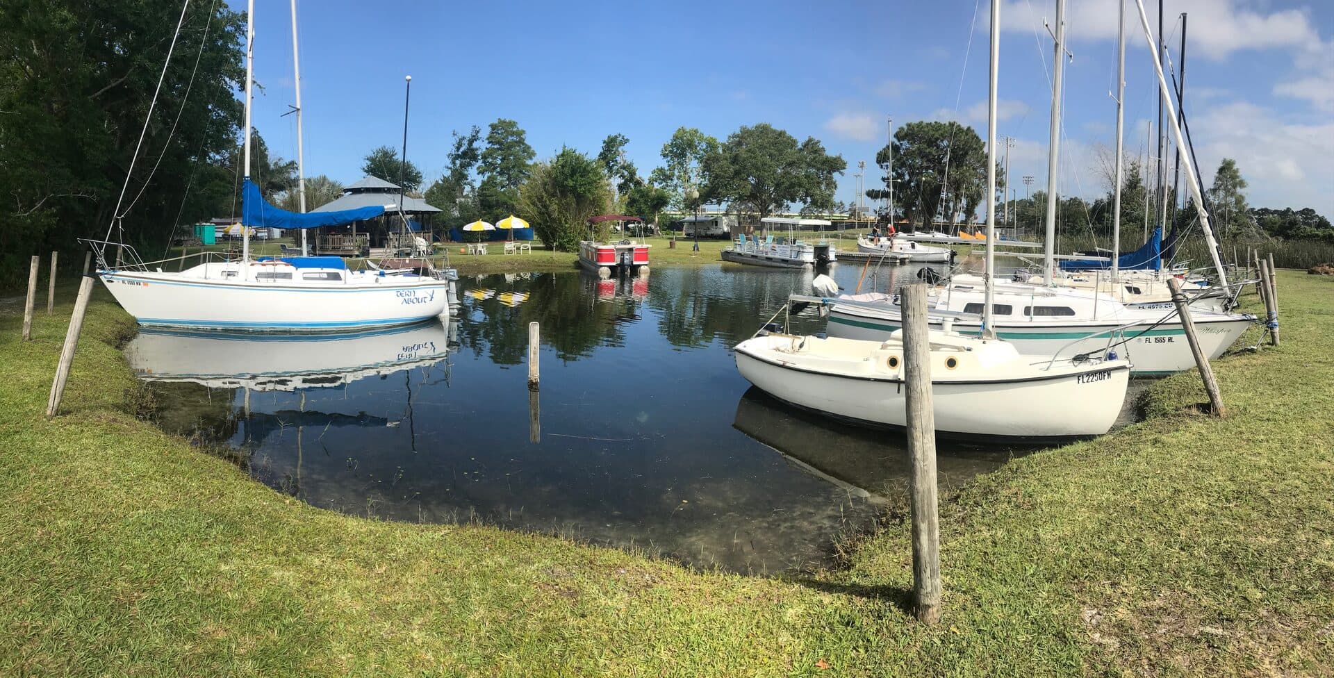 Lake Fairview Marina waterfront and grounds
